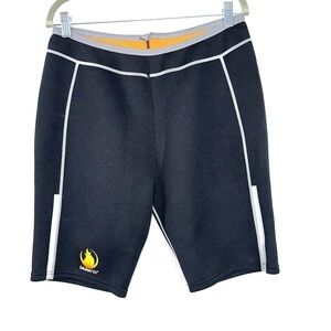 SaunaTek Women's XXL Black Neoprene Shorts Workout Sweat Shorts Activewear